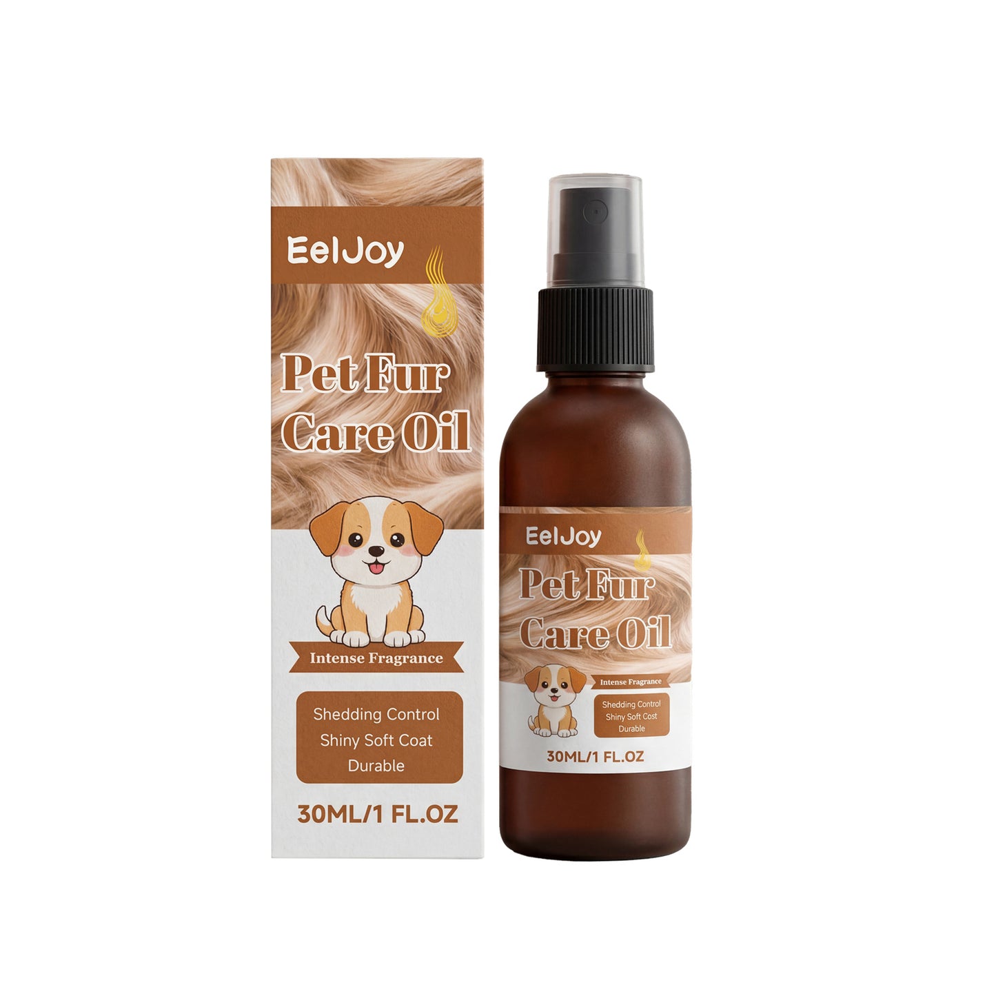 Pet Hair Care Oil for Dogs & Cats 🐾 | Anti-Shedding Grooming Oil for Soft Shiny Fur | Natural Fur Repair & Coat Care Serum (30ml)
