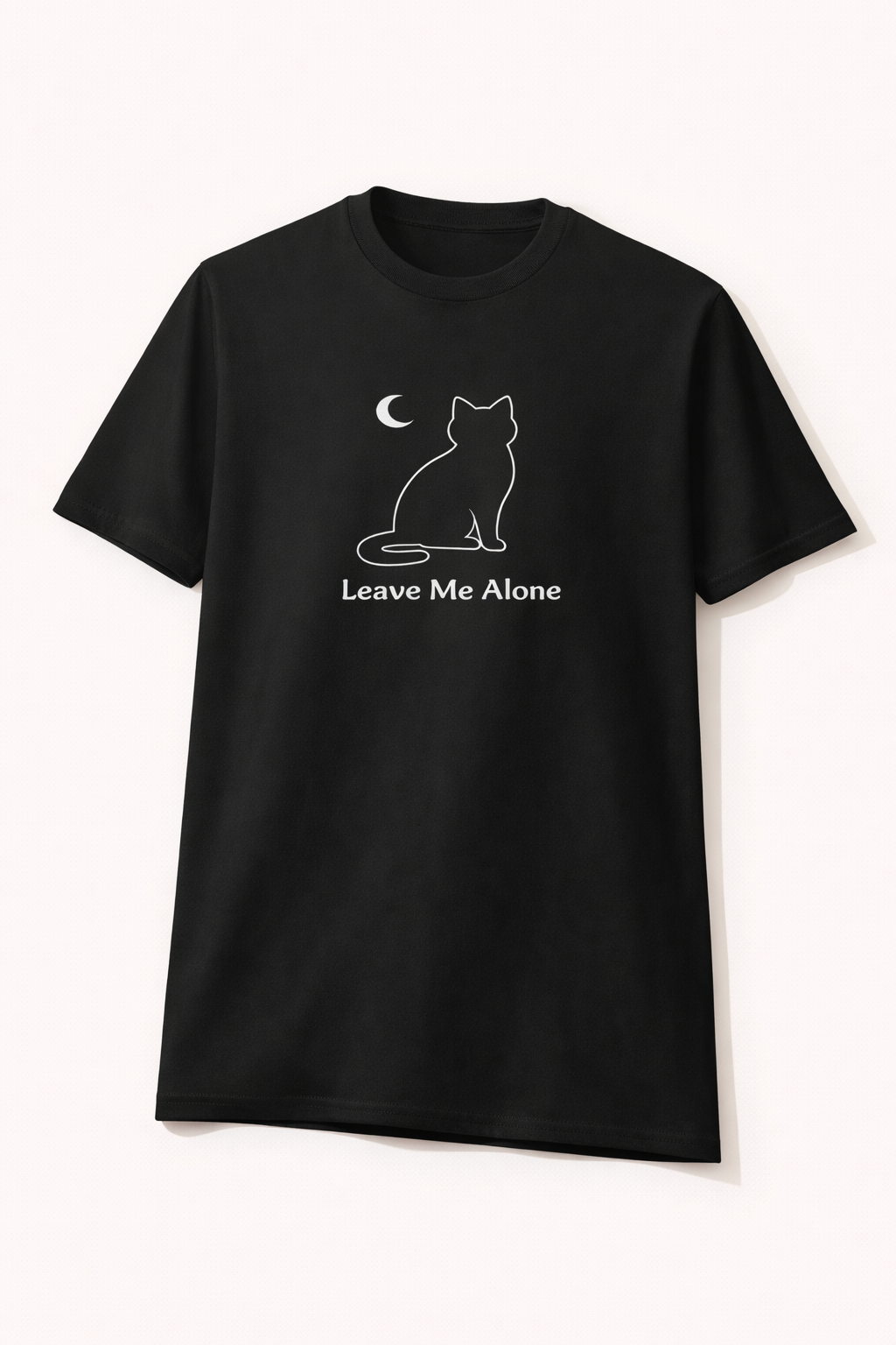 Don’t Talk to Me. 🖤 Leave Me Alone Cat T-Shirt | Introvert Energy Tee | Minimalist Black Cat Moon Shirt