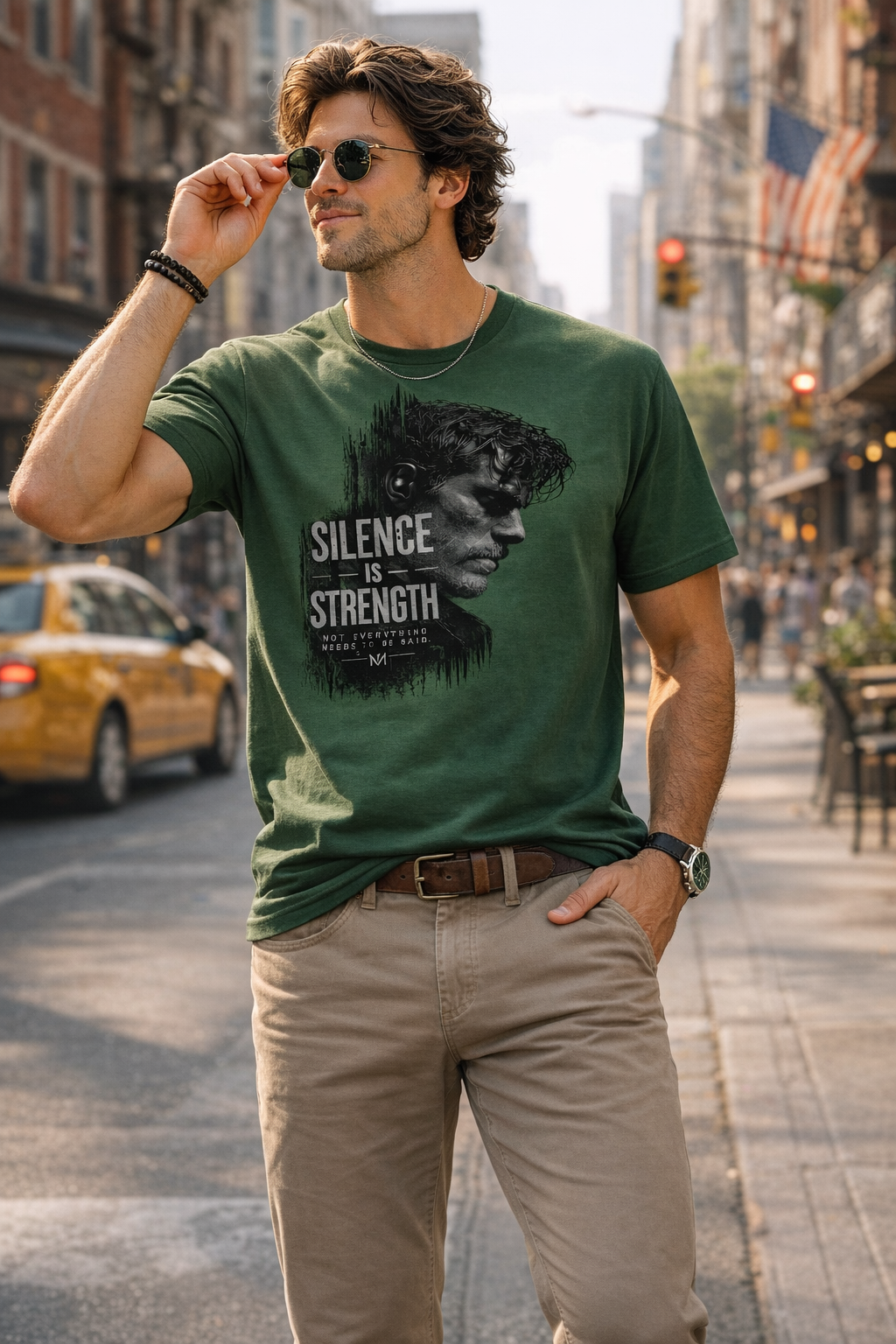 Dedicated to the men who do not chase after attention, yet naturally command it—The "Silence Is Strength" T-Shirt