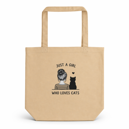 Just a Girl Who Loves Cats 🐱 Your Everyday Cozy Tote That Feels Like Home