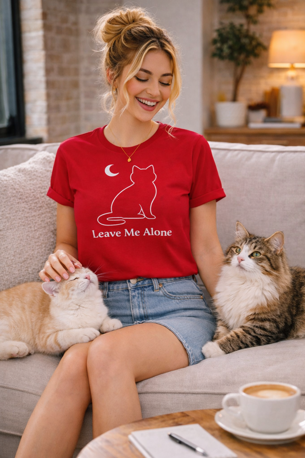 Don’t Talk to Me. 🖤 Leave Me Alone Cat T-Shirt | Introvert Energy Tee | Minimalist Black Cat Moon Shirt