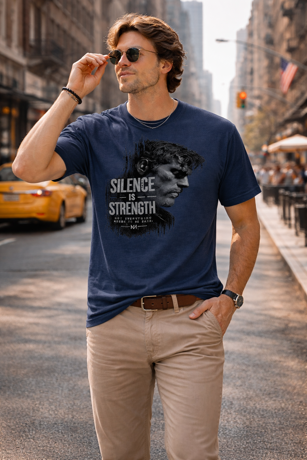 Dedicated to the men who do not chase after attention, yet naturally command it—The "Silence Is Strength" T-Shirt