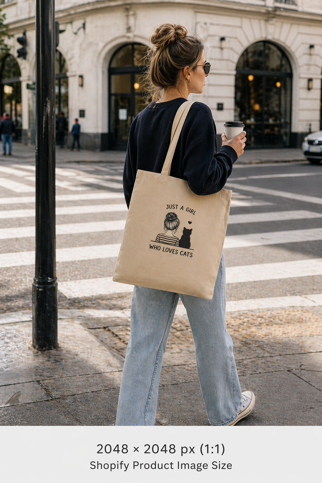 Just a Girl Who Loves Cats 🐱 Your Everyday Cozy Tote That Feels Like Home