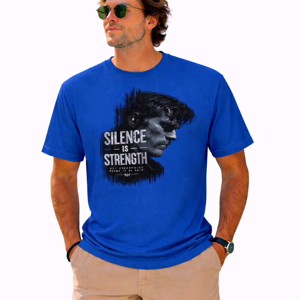 Dedicated to the men who do not chase after attention, yet naturally command it—The "Silence Is Strength" T-Shirt