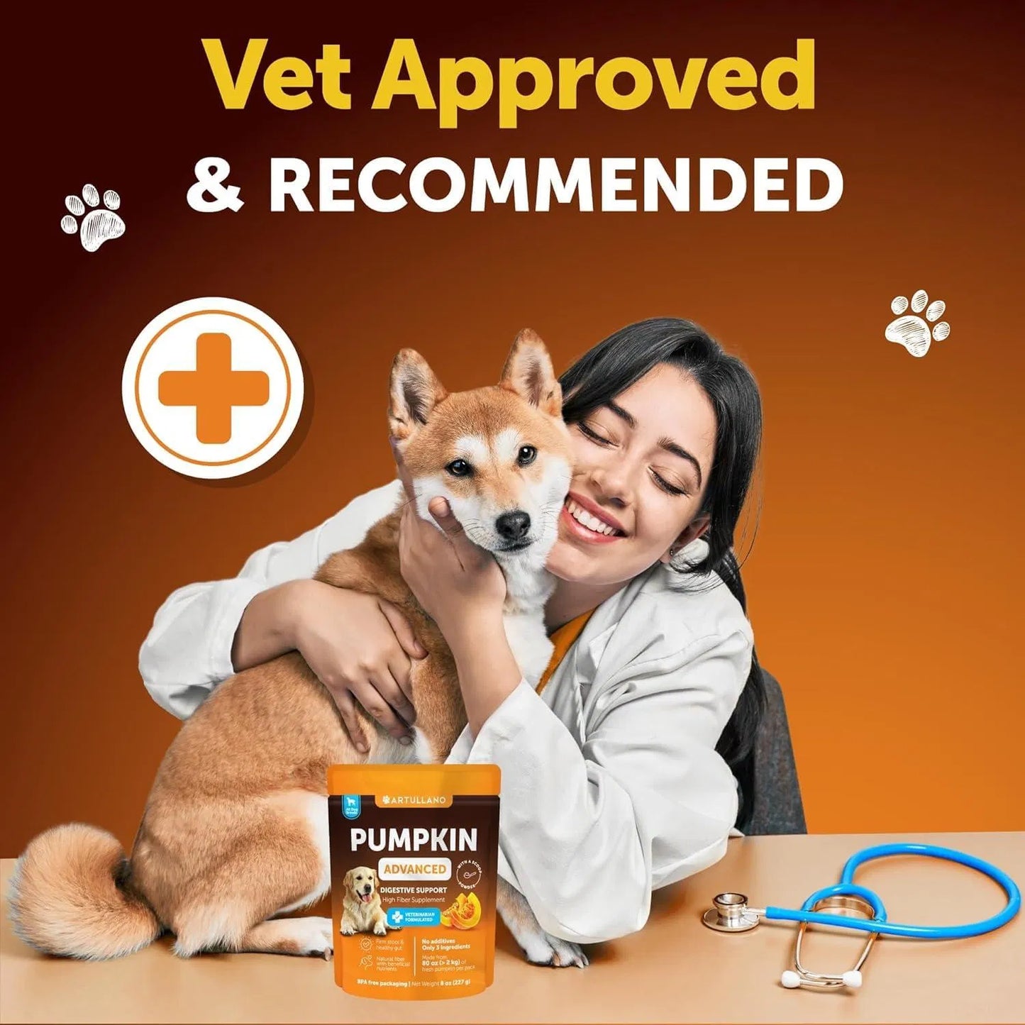 Pumpkin Power for Dogs – Ultimate Digestive & Gut Health Supplement | Constipation Relief, Firm Stool & Healthy Coat | 100% Natural 8oz Fiber Boost